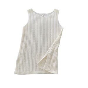 Ivory Sleeveless Knit Top
